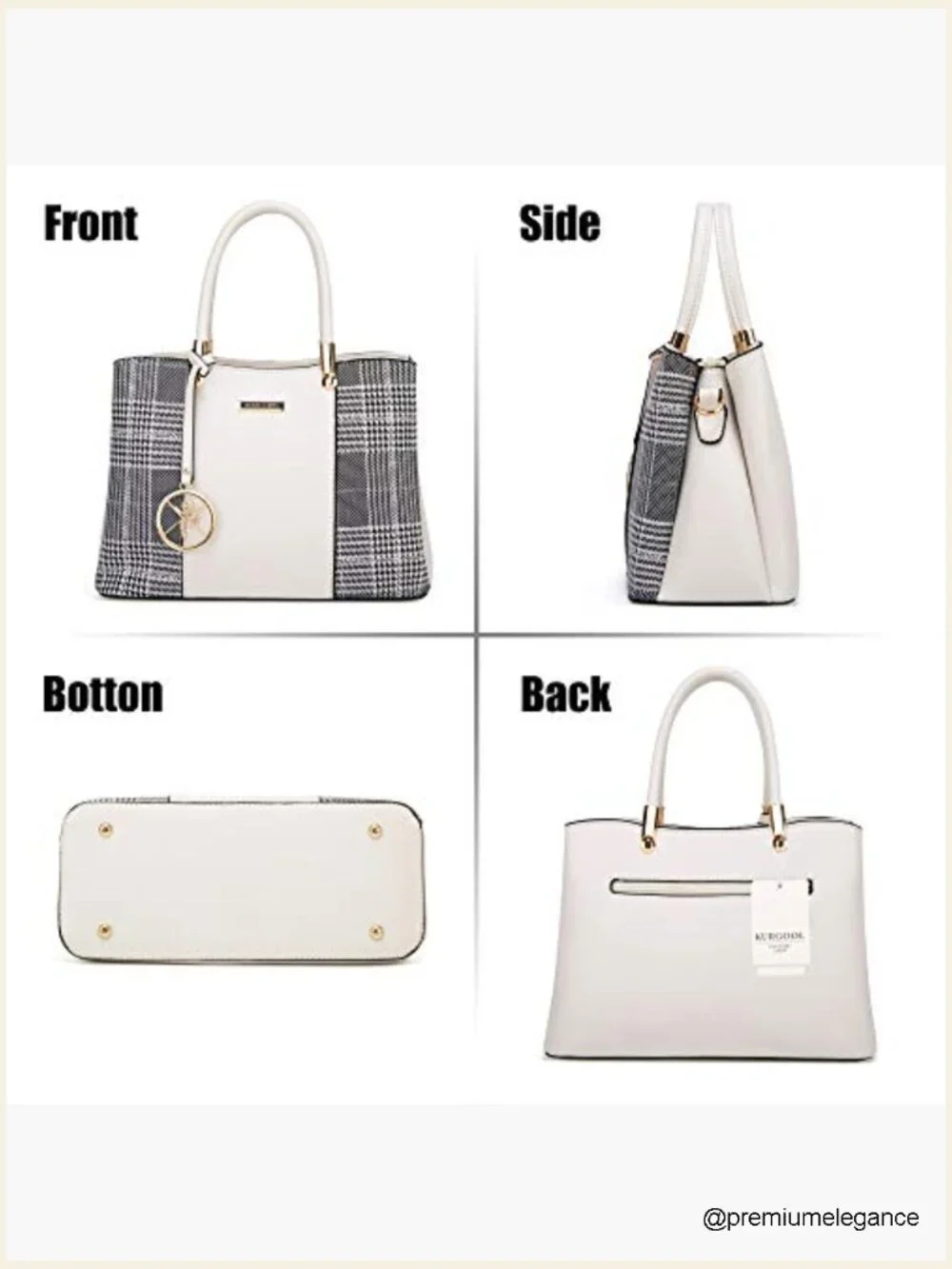 Top Handle Satchel Messenger Tote Bag with Shoulder Strap